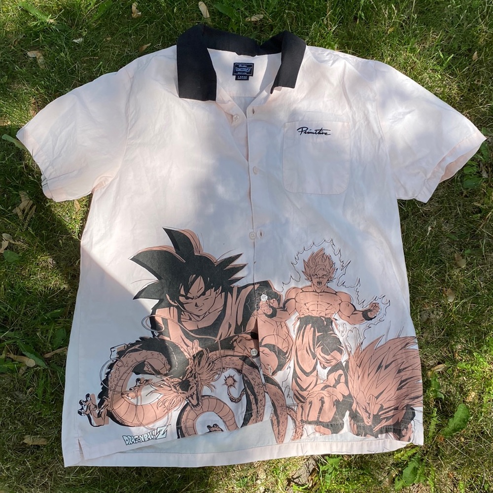 Dragon Ball Z primitive short sleeve button-up shirt